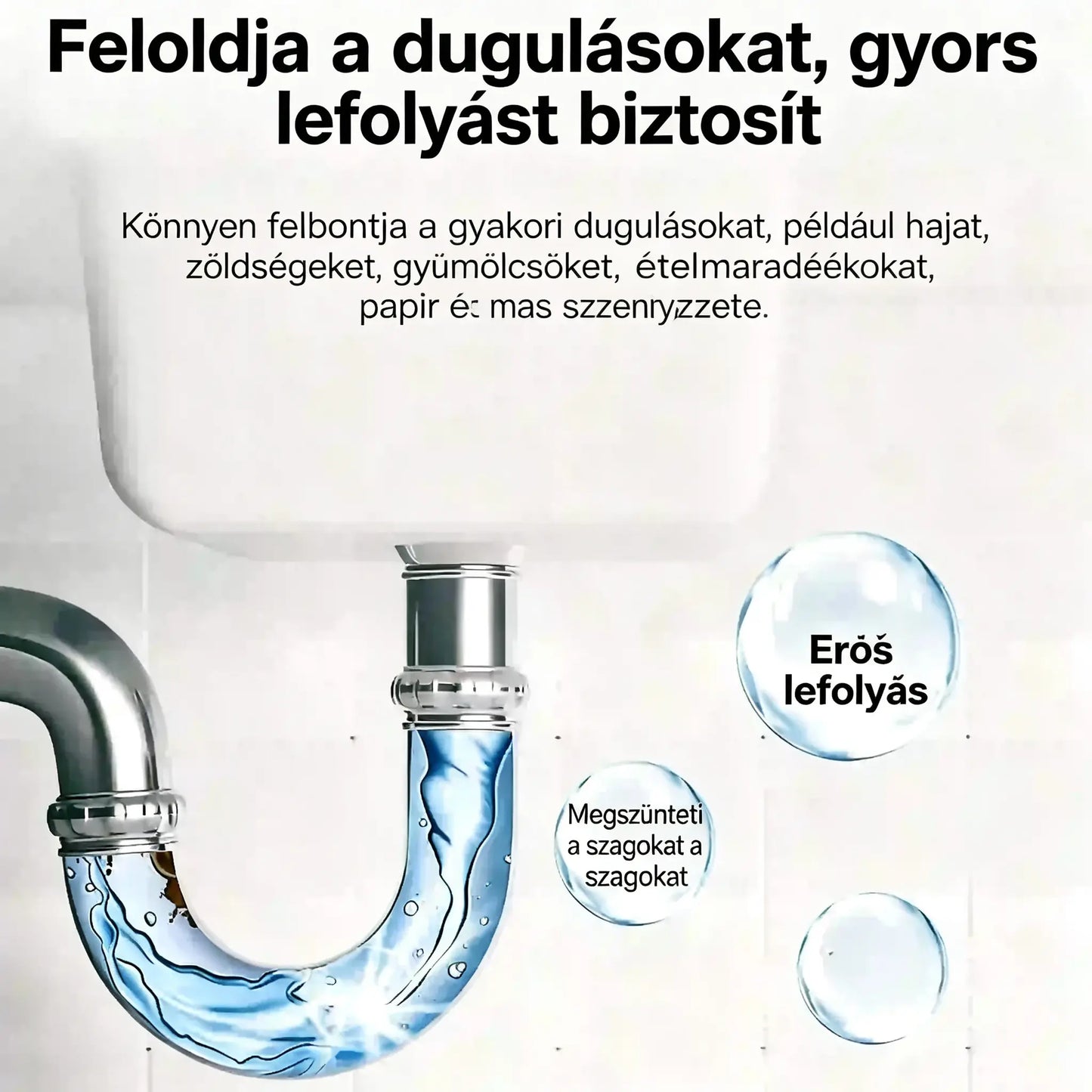 🛁💦【Vásárolj 1-et, kapsz 1-t ingyen】🌟Mosogató- és lefolyótisztító: nagy sűrűségű hab kivonatok és lebontó enzimek alapján.