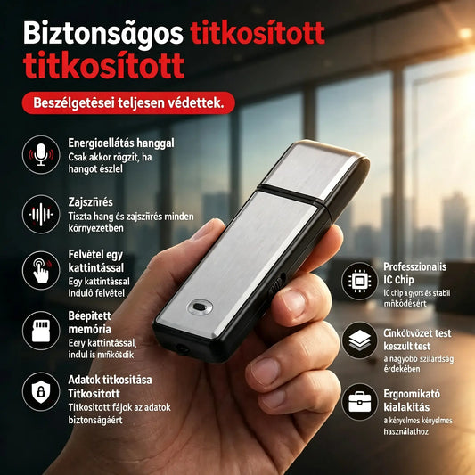 🔥【50% kedvezmény korlátozott ideig】Hordozható, nagy felbontású USB hangrögzítő zajcsökkentéssel