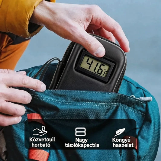 ❄️🧳 Inzulin utazó hűtőtáska hőmérsékletkijelzővel 📊