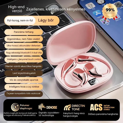 🔥【50% kedvezmény korlátozott ideig】🔋Vezeték nélküli Bluetooth fülhallgató beépített fülhorgos csontvezetés nélkül 🎙️🎧