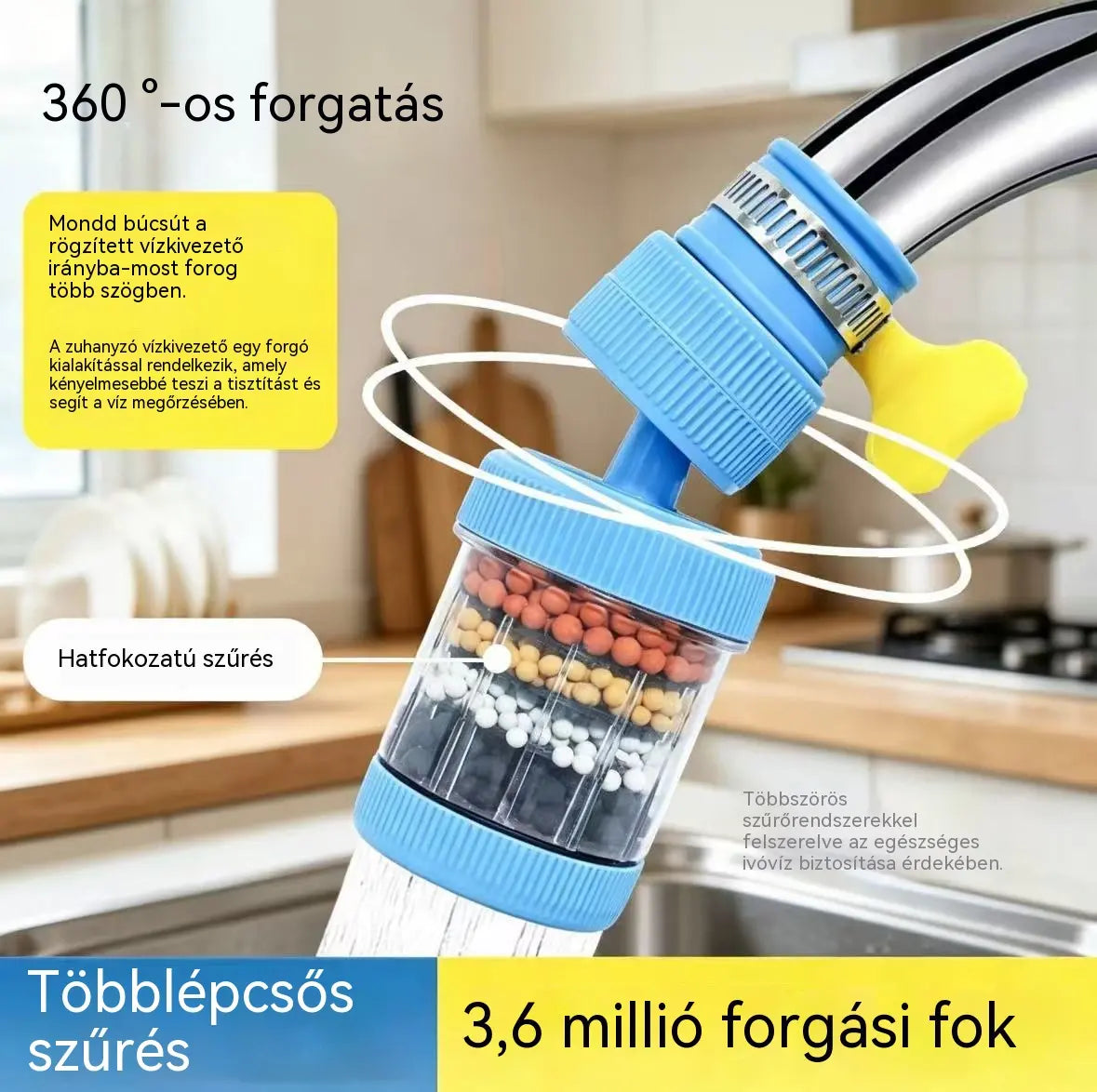 2 tétel 8700 Ft.🔥Vegyél egyet, és a másodikat ingyen kapod! 💧 Csapszűrő: javítja a csapvíz minőségét.
