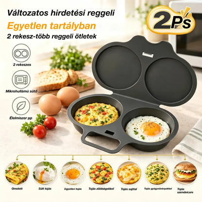 🎁2 darab 7200  Ft💥Mikrohullámú tojásfőző: dupla üregű, tapadásmentes és könnyen tisztítható.🏠