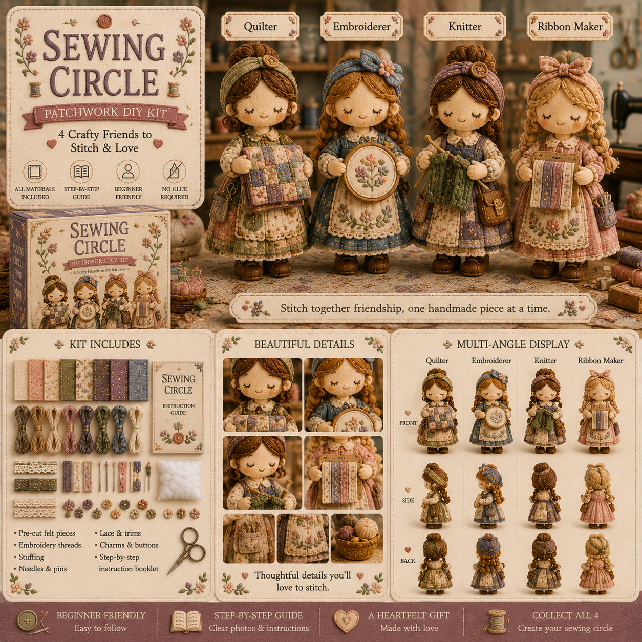 🎁Utolsó nap: Használd ki az 50% kedvezményt! 🧵Patchwork miniatűr készlet a Miniature World sorozatból.