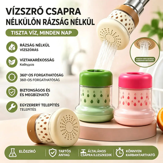 💦 Cseppmentes csapszűrő -360° – Takarítson meg vizet és mosson hatékonyabban