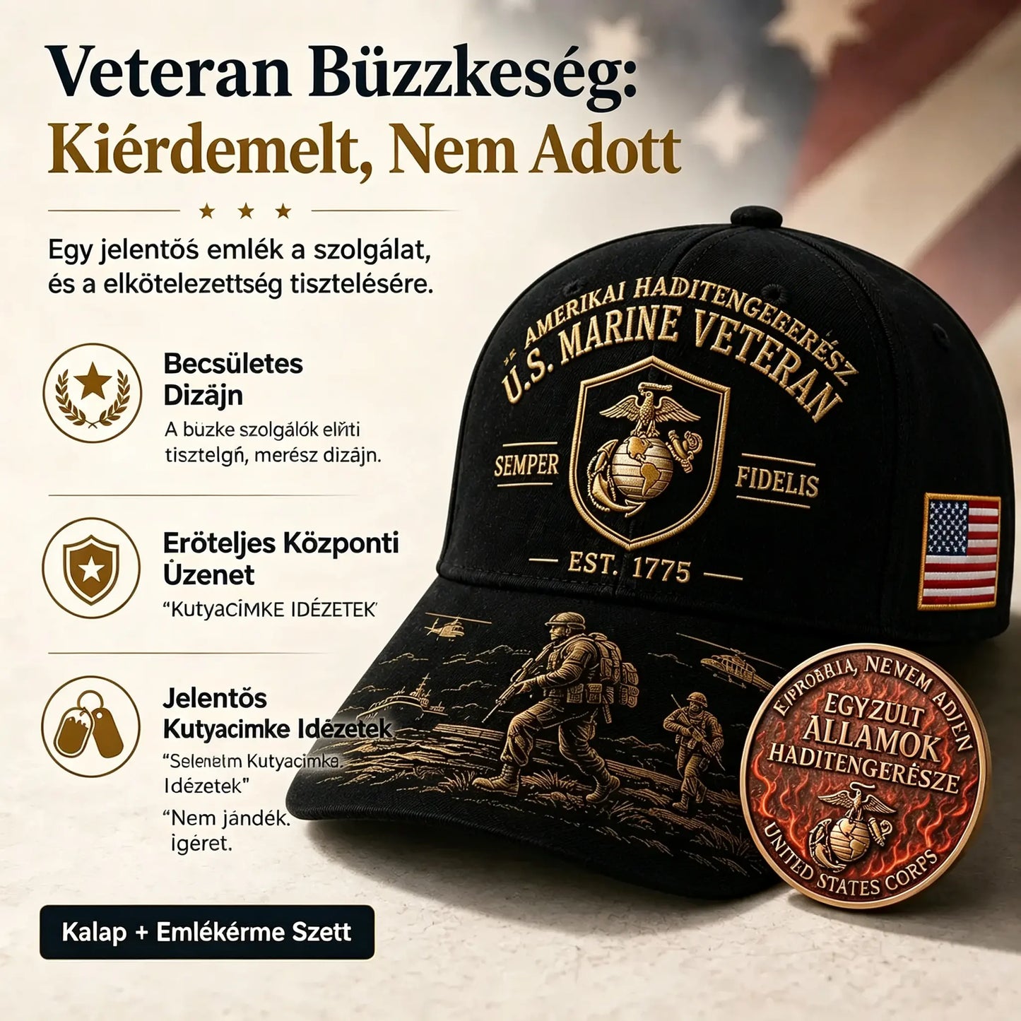 🤠🧢 Tengerészgyalogság Örök Hűségsapka