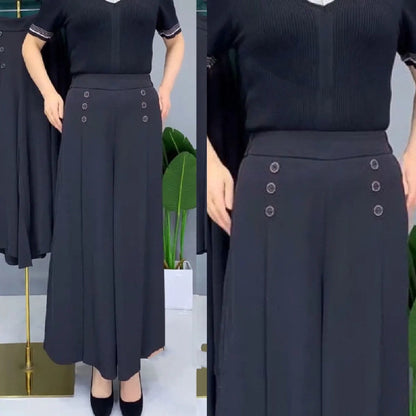 🔥 Féláron, korlátozott ideig 💖 [M–5XL] Női magas derekú, bővülő szoknya-nadrág — Nyári stílus