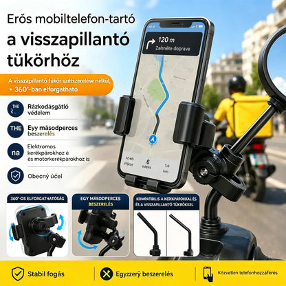 🔥【50% kedvezmény korlátozott ideig】🚴 Biztonságos fogású motoros telefontartó