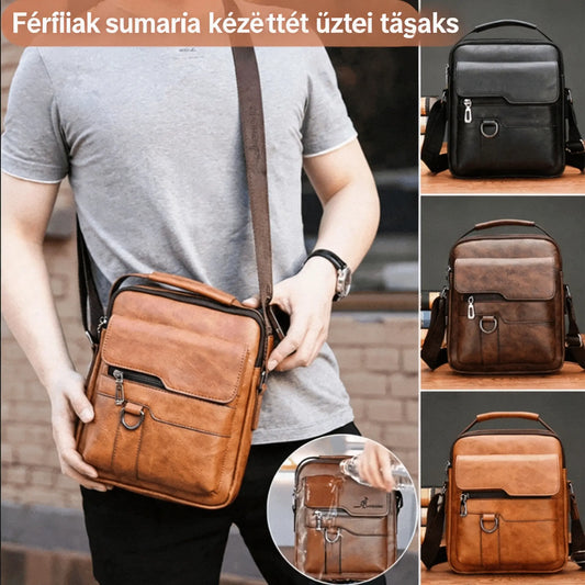 👜 Divatos, lezser marhabőr férfi táska