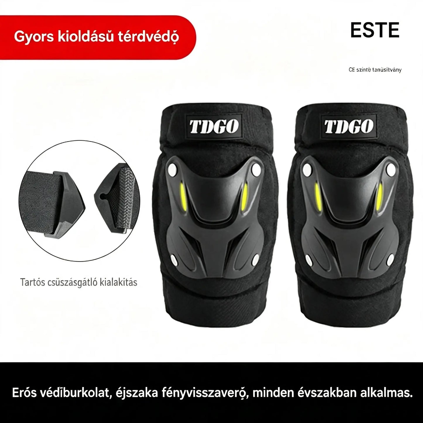 🔥 [Korlátozott ideig féláron] Fluoreszkáló védő térdvédők – Minden évszakban alkalmasak