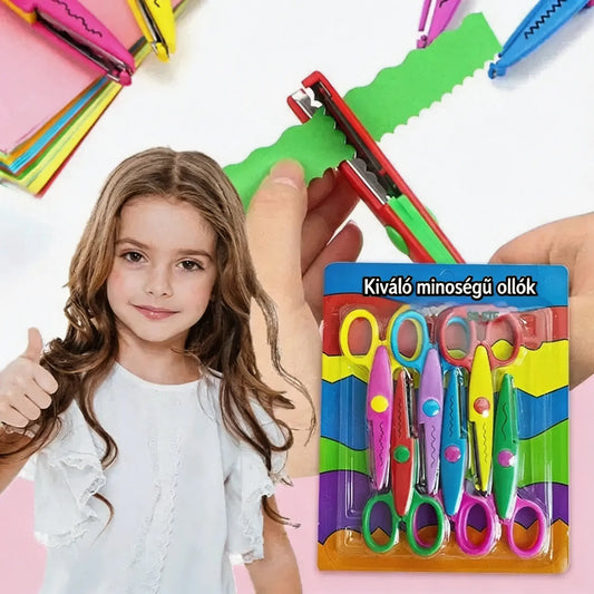 🥰 [6 darabos készlet] Csak 8600 Forint ✂️🌈 Gyerekbiztos olló (Ideális barkácsoláshoz)
