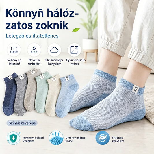 10 pár mindössze 8700 forintért 🔥⚡🧦 Férfi légáteresztő, antibakteriális és szagsemlegesítő zokni