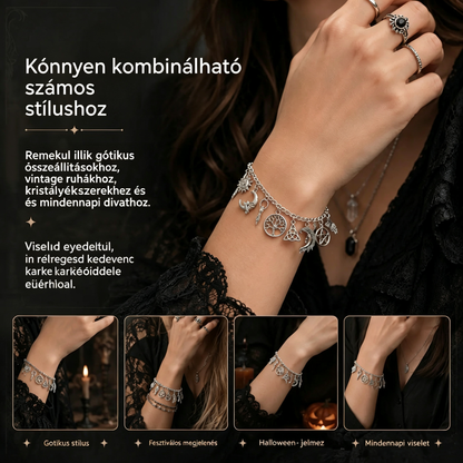 Női vintage charmos karkötő misztikus hangulattal – Mennyei, gótikus és bohém ékszerek 🔮✨