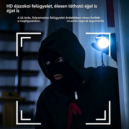 A nagyfelbontású kamerák intelligens otthoni megfigyelőrendszerrel vannak felszerelve, és távoli vezeték nélküli WiFi-n, infravörös éjjellátón, kétirányú kaputelefonon és nagyfelbontású kamerákon keresztül képesek megfigyelni.