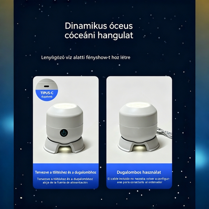 🔥【Korlátozott ideig féláron】💡Dinamikus forgó LED projektor - Magával ragadó hangulatvilágítás