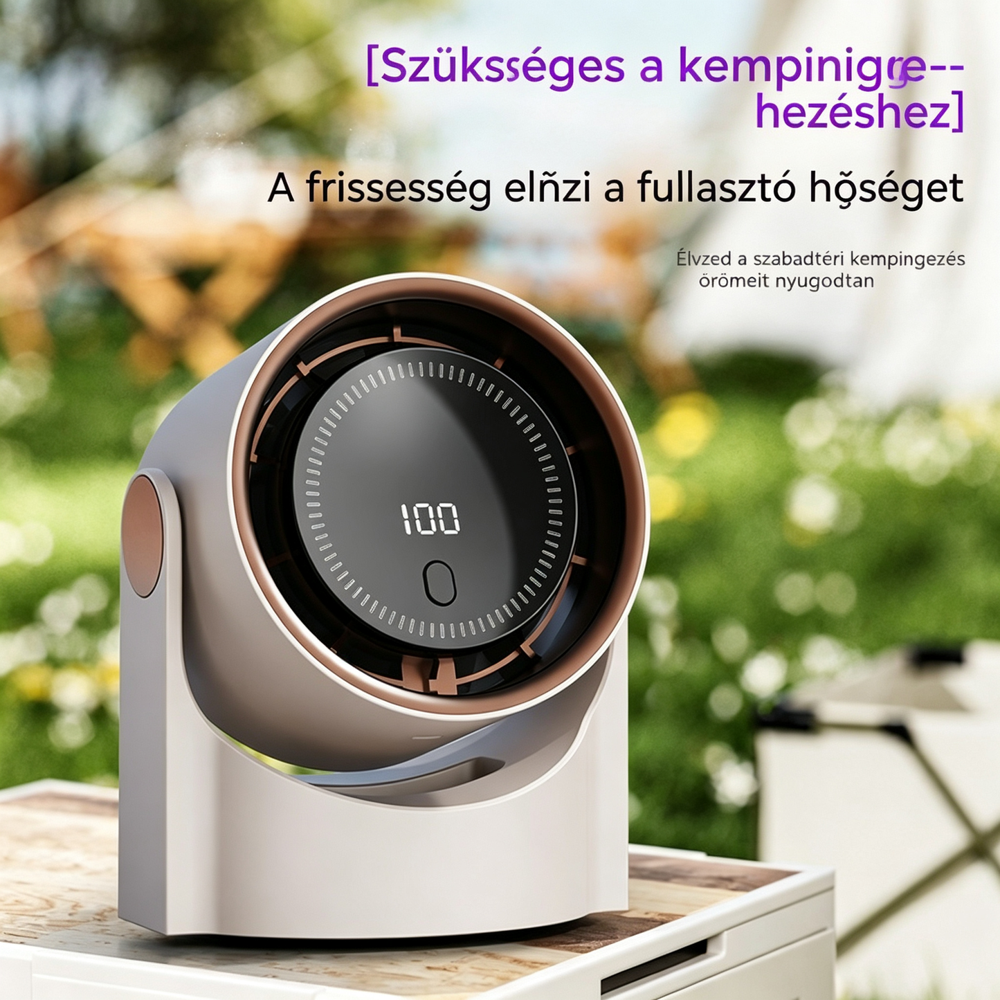🧊🍃Új, lapát nélküli, turbina stílusú asztali ventilátor (falra szerelhető)
