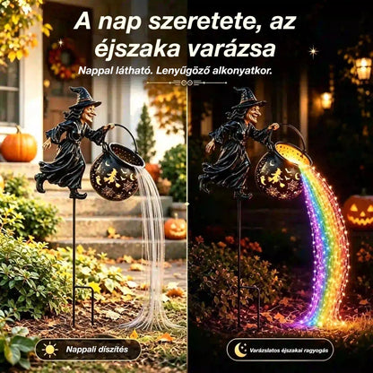 【Időszakos 50% kedvezmény】🧙‍♀️🎃 Boszorkányüst Kerti Lámpa LED Fénnyel – Lenyűgöző Kültéri Dekorációk 🔮✨