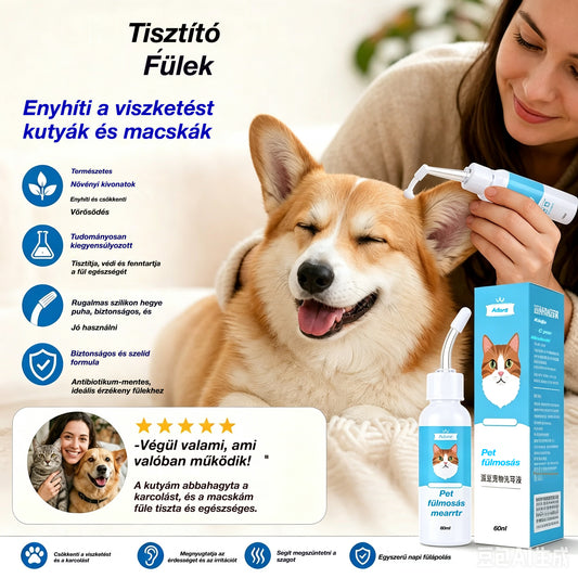 🐶2 tétel 9400 Ft.🐱 Fültisztító kutyák és macskák fülviszketésének enyhítésére.
