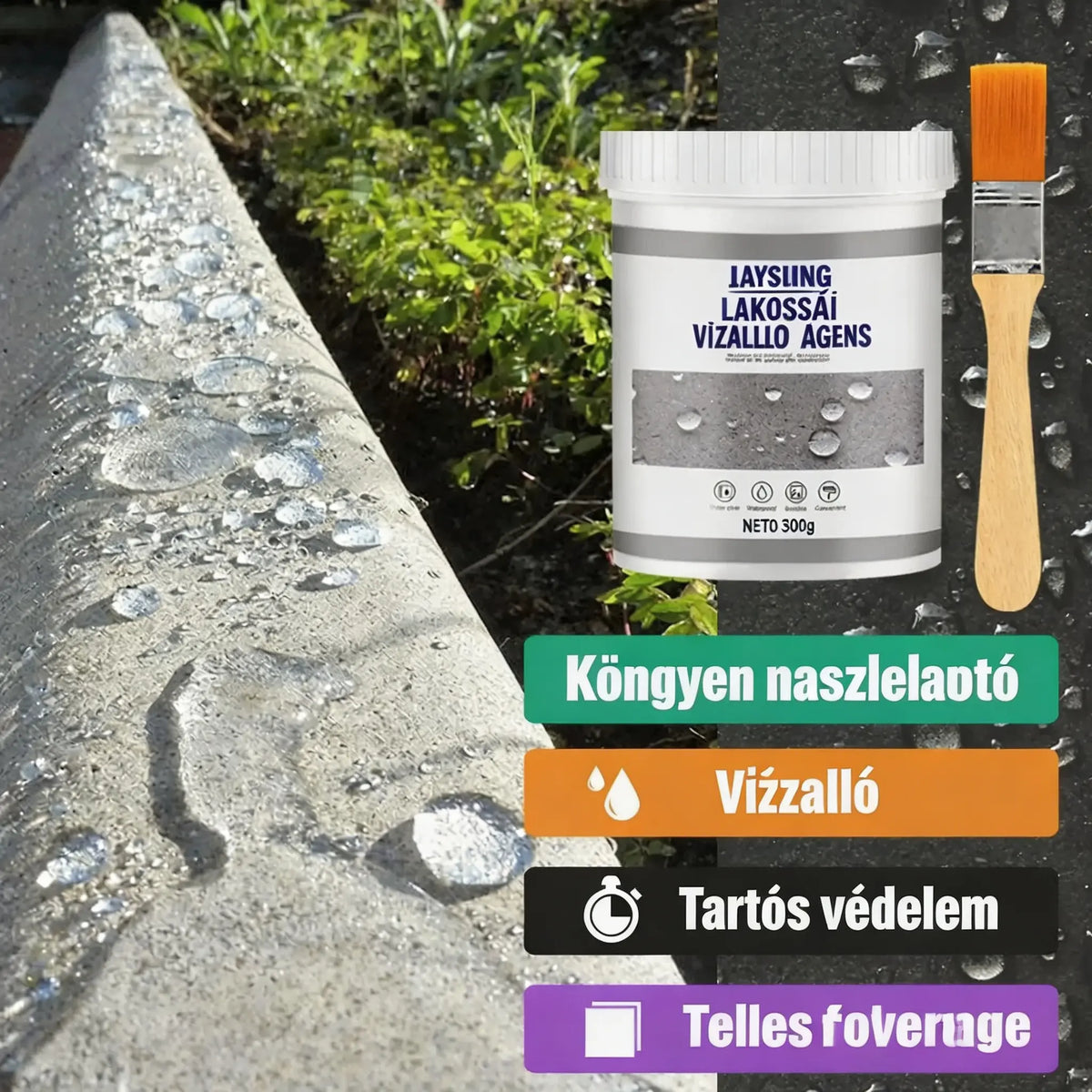 🔥【2 vödör (100g*2=200g) + ecset】8700 Ft】Szuper láthatatlan és szivárgásmentes tömítőanyag (ecsettel)