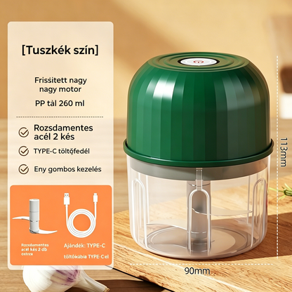 🔥2 darab csak 9500 Ft-ért! ⏱️🥕 Zöldségeket apríts másodpercek alatt - Vezeték nélküli mini zöldségaprító!