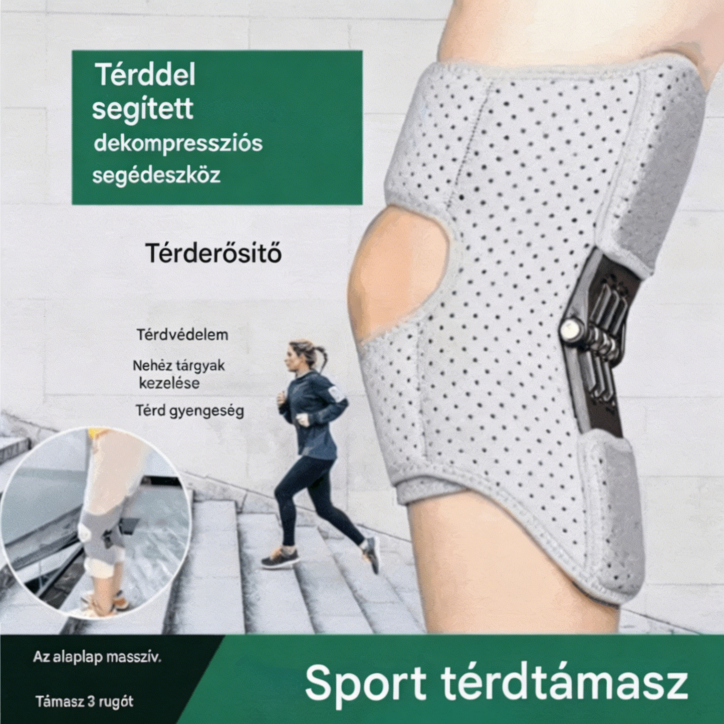 🔥【Korlátozott ideig 50% kedvezmény】🏃‍♀️🏃‍♂️Professzionális térdrögzítő a térd védelmére és a sérülések csökkentésére.