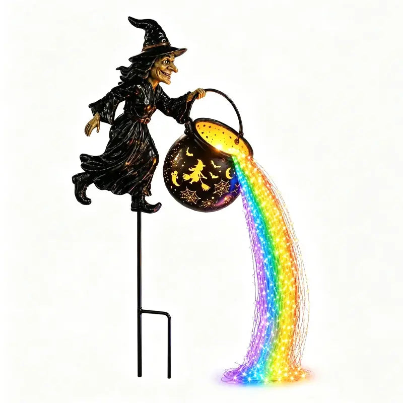 【Időszakos 50% kedvezmény】🧙‍♀️🎃 Boszorkányüst Kerti Lámpa LED Fénnyel – Lenyűgöző Kültéri Dekorációk 🔮✨