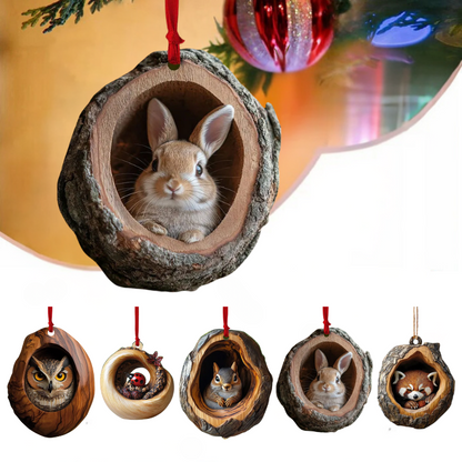 【5/10 darab】🎄Állatos karácsonyfadíszek – kisméretű állatfigurás díszek