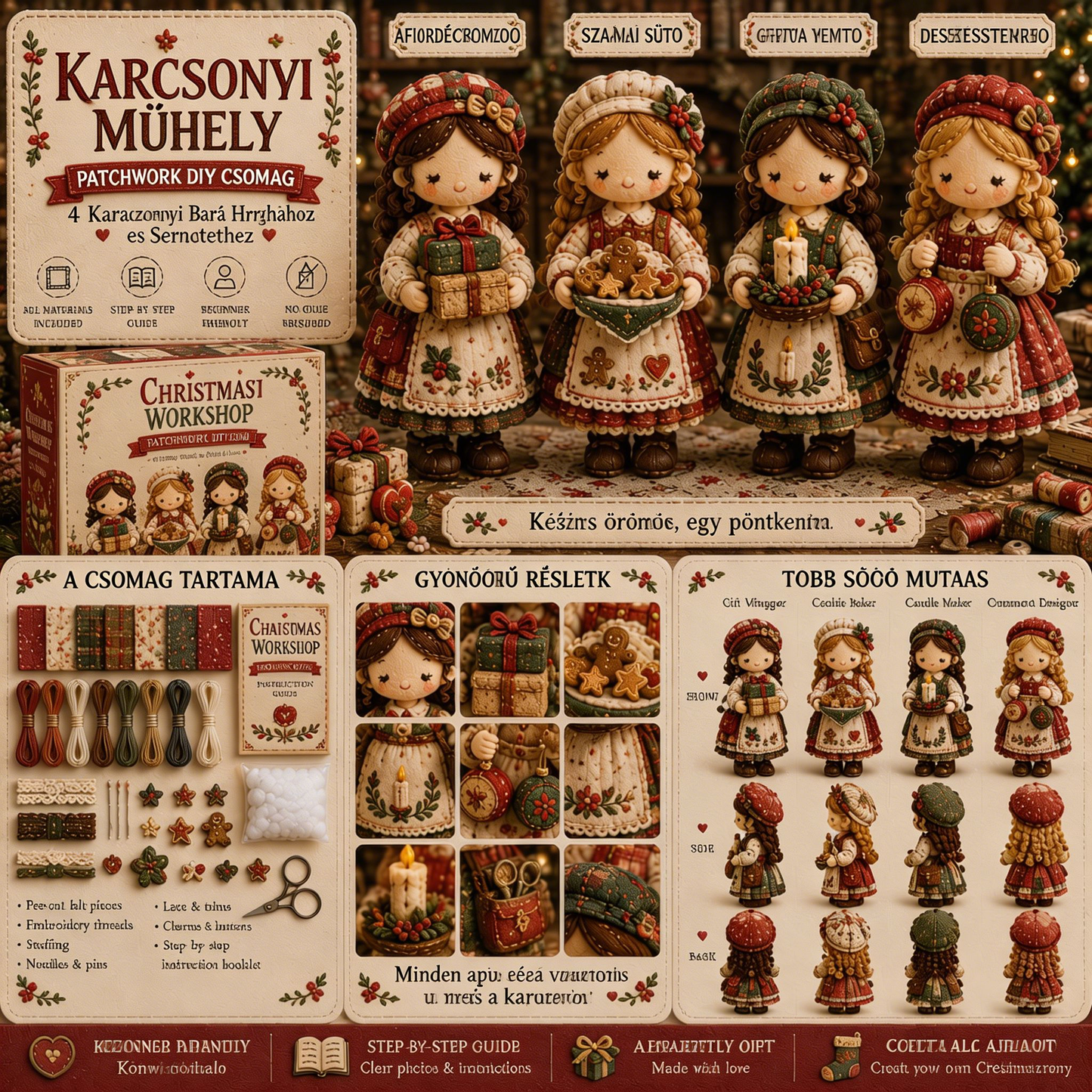 🎁Utolsó nap: Használd ki az 50% kedvezményt! 🧵Patchwork miniatűr készlet a Miniature World sorozatból.