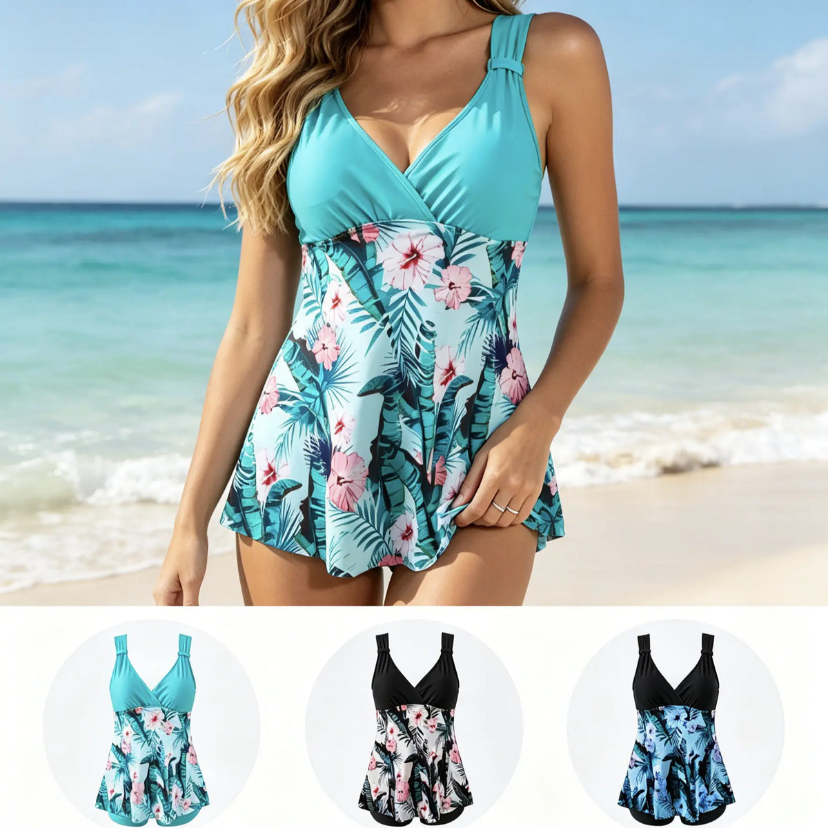 🔥【50% OFF】【S-5XL】🏖️🌴 2026 Mintás Strandnyaralási Szett / Fürdőruha Szett