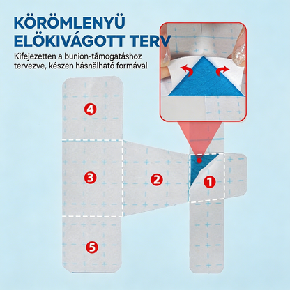 🔥[50 db-os csomag] Lábujjkorrekciós tapaszok (Nagylábujjak korrekciója) - Kineziológiai tapaszok