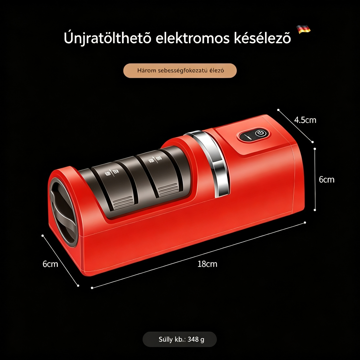⏳ 50% kedvezmény! 🔪 Multifunkcionális, akkus elektromos késélező, újratölthető ✨