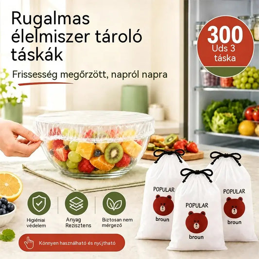 🔥 (300 darab) 🍽️ Extra nagy vastag, élelmiszeripari minőségű antibakteriális műanyag fólia