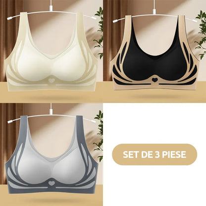 ❤️Minden idők legalacsonyabb ár【3 darabos csomag】Magas rugalmasságú, varrás nélküli push-up melltartó plus size méretekhez ❤️【40-85 kg】