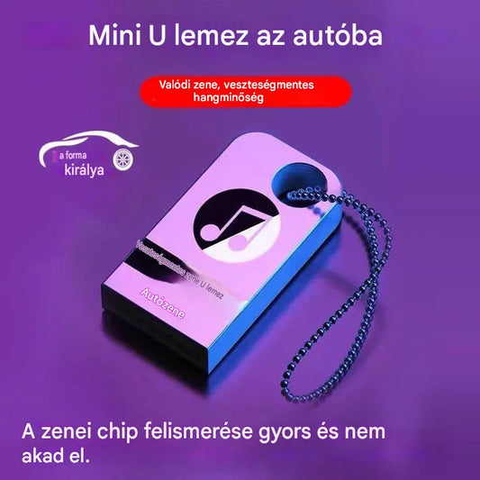 🚗🎵🎵【Zenei USB pendrive】8000 dalt, 600 videóklipet és 6D hangzást tartalmaz