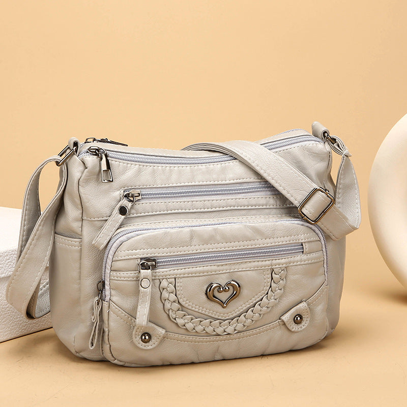 💐50% KEDVEZMÉNY! 🎁Női puha PU keresztpántos táska – Több zseb a tökéletes rendszerezésért 👜🔑