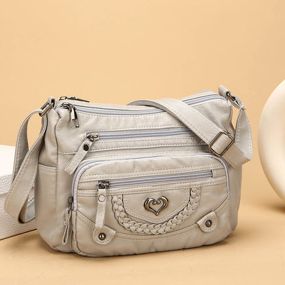 💐50% KEDVEZMÉNY! 🎁Női puha PU keresztpántos táska – Több zseb a tökéletes rendszerezésért 👜🔑