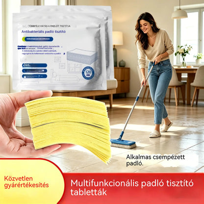 🧹【Vásároljon 1-et, kapjon 1-et INGYEN!】✨ 240 antibakteriális és szagtalanító többcélú tisztítótabletta | Alkalmas keményfa, laminált padló, csempék és lakókocsi falak tisztítására
