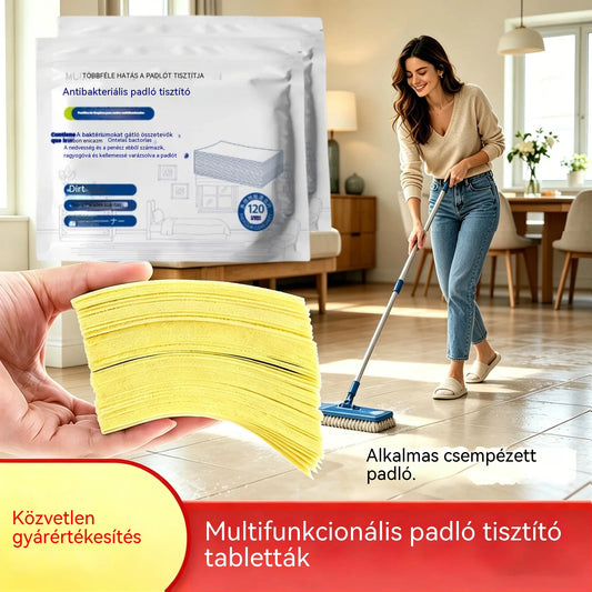 🧹【Vásároljon 1-et, kapjon 1-et INGYEN!】✨ 240 antibakteriális és szagtalanító többcélú tisztítótabletta | Alkalmas keményfa, laminált padló, csempék és lakókocsi falak tisztítására