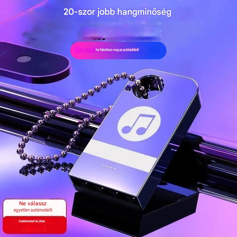 🚗🎵🎵【Zenei USB pendrive】8000 dalt, 600 videóklipet és 6D hangzást tartalmaz
