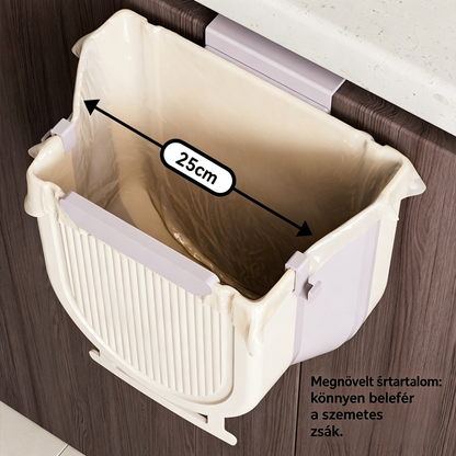 🗑️🚪Összecsukható, függő konyhai szemetes, függő szemetes háztartási szekrényajtókra