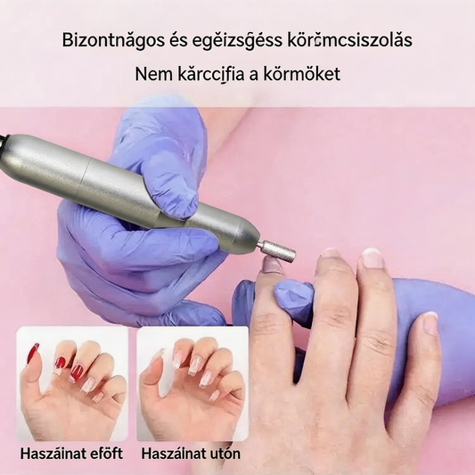 💅👍 Multifunkcionális elektromos körömcsiszoló körömgomba kezelésére – manikűrhöz és körömlakklemosáshoz is tökéletes.