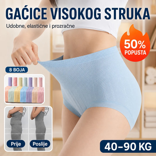 🔥Csak ma – 50% kedvezmény!【8 darabos】Antibakteriális magas derekú hasformáló bugyi