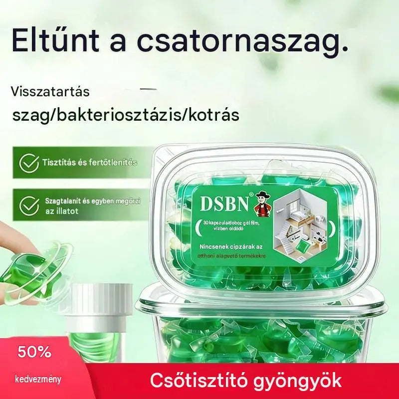 2 doboz (összesen 100 tabletta)🏠💧Drain dezodor kapszulák - a bioenzim összetétel közvetlenül a forrásuknál semlegesíti a szagokat.