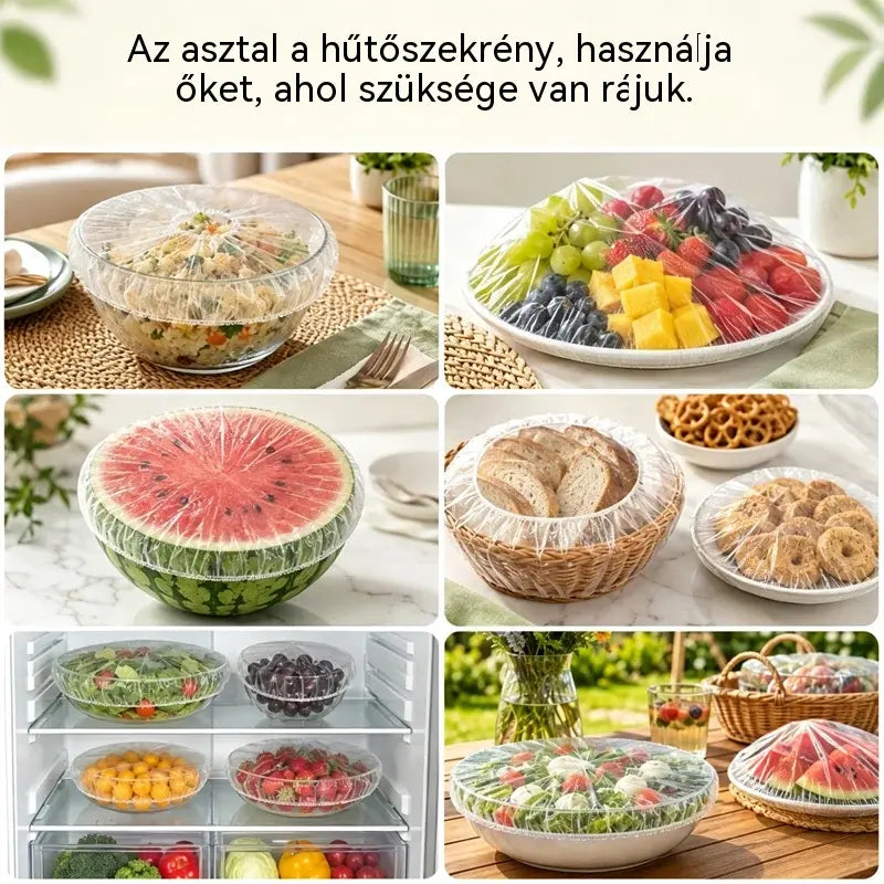 🔥 (300 darab) 🍽️ Extra nagy vastag, élelmiszeripari minőségű antibakteriális műanyag fólia