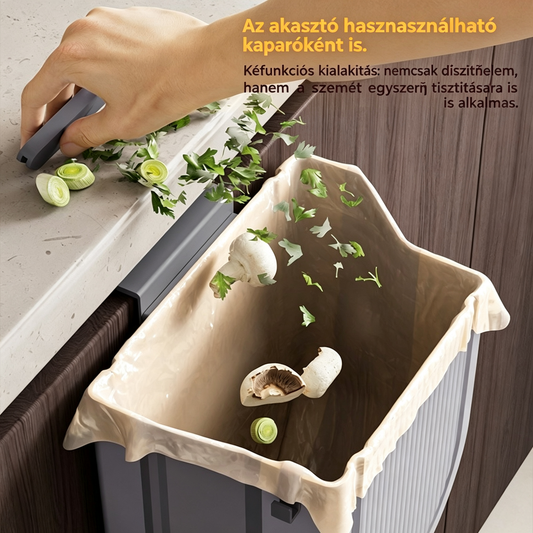 🗑️🚪Összecsukható, függő konyhai szemetes, függő szemetes háztartási szekrényajtókra