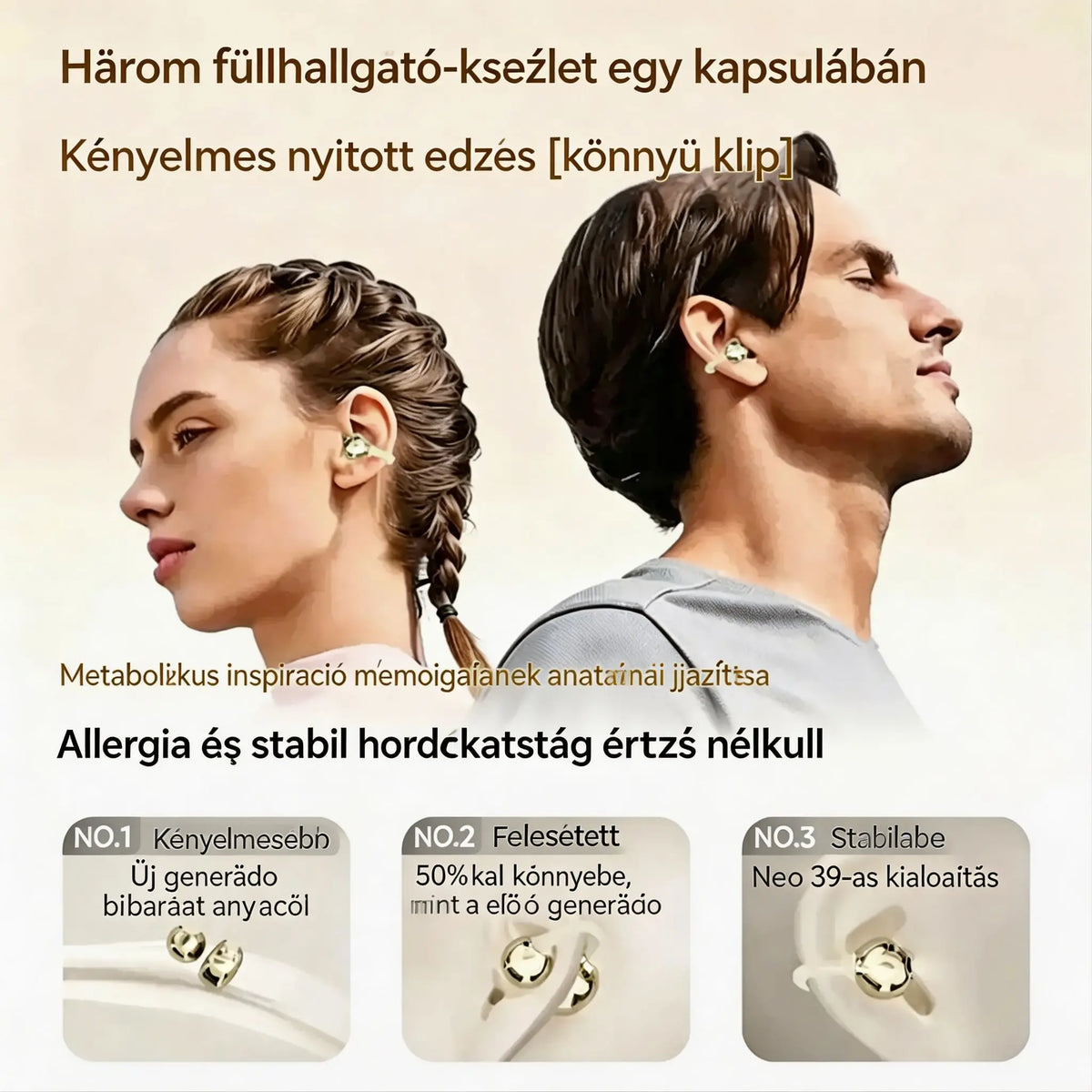 GT699S 6 az 1-ben vezeték nélküli fülhallgató többféle stílussal és vészhelyzeti tokkal ✨