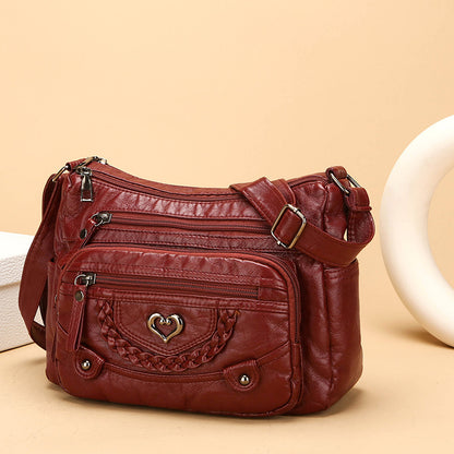 💐50% KEDVEZMÉNY! 🎁Női puha PU keresztpántos táska – Több zseb a tökéletes rendszerezésért 👜🔑