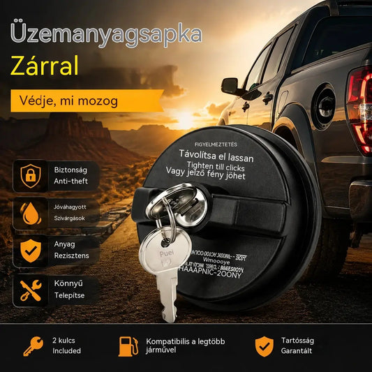 🚗🔒Magas teherbírású, zárható (kulcsos) üzemanyagtartály-sapka