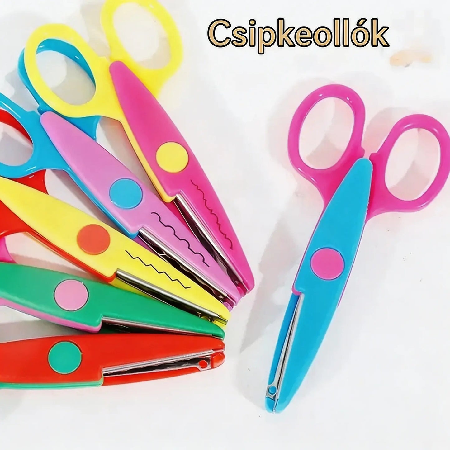 🥰 [6 darabos készlet] Csak 8600 Forint ✂️🌈 Gyerekbiztos olló (Ideális barkácsoláshoz)