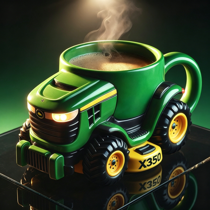 【2026 Új Érkezés - 🔥Korlátozott Ideig Féláron】☕Retro Kreatív Kávésbögre - Zöld Traktor Bögre