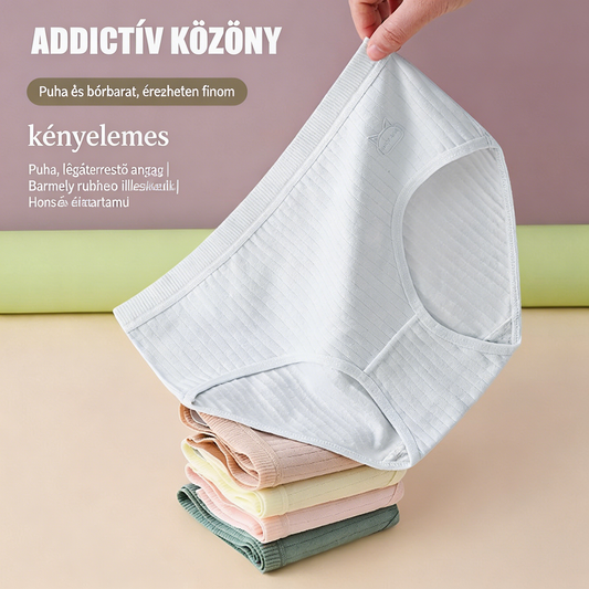 🔥 (7 darabos kiszerelés) Az 50%-os kedvezmény utolsó napja—Női egyszerű, magas derekú, antibakteriális, antimikrobiális alsónemű, 70-180 gramm súlyú nők számára.